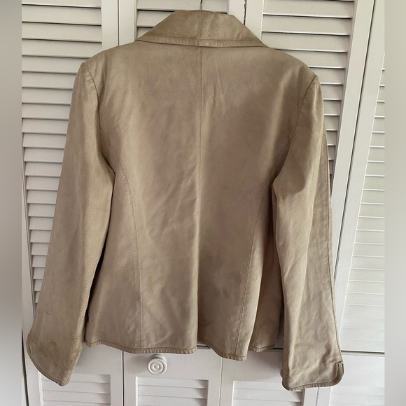 Tan real Leather suede jacket - Picture 2 of 6